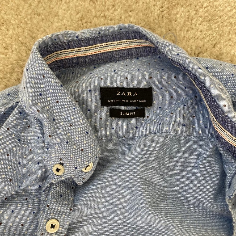 Zara Short Sleeve Summer Vibes Button Down
